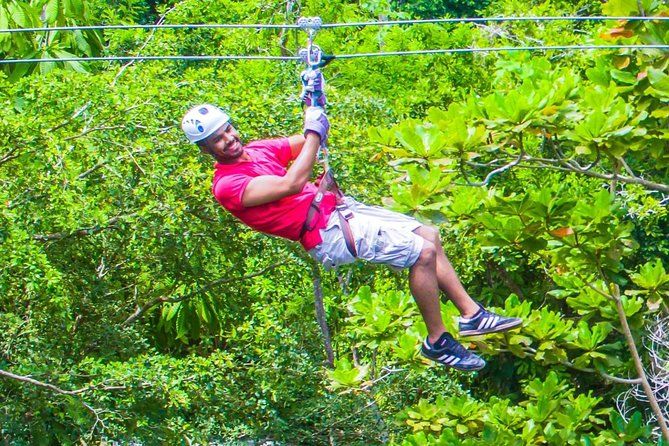 Falls Flyer Zipline and Dunn's River Falls Adventure Tour from Ocho Rios
