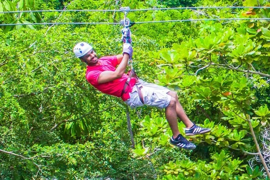 Falls Flyer Zipline and Dunn's River Falls Adventure Tour from Ocho Rios