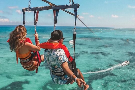 Half day Private Parasailing and Bamboo Rafting Tour