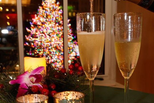 Tree Lighting Ceremony Indoor Viewing from 45 Rockefeller Center