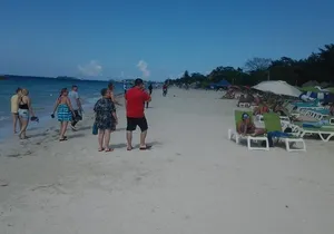 Negril 7 Miles Beach, Rick's Cafe N Time Square Shopping from Falmouth