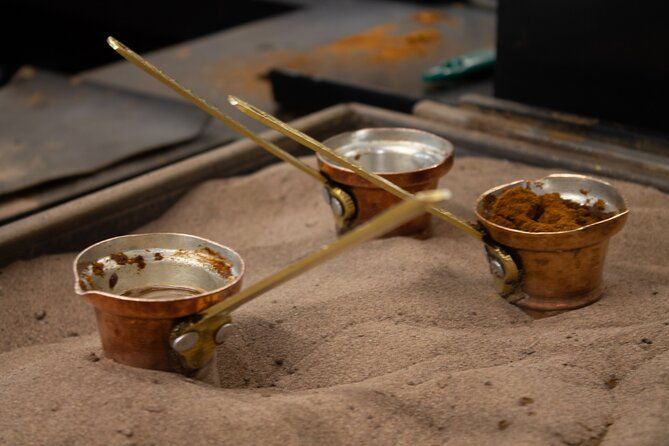 Traditional breakfast in markets with olive oil and honey tasting