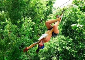 Amazing ATV with Zip Lines and Swim in Cenote with Round Transportation