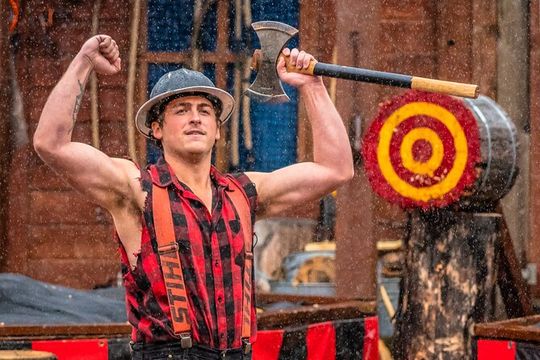 Lumberjack Show and Axe Throw Challenge