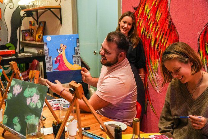 Paint & Sip in a 17th-Century Palazzo with Wine & Pizza