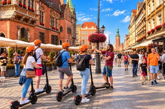 Wrocław E-Scooter Tour: Old Town & Ostrów Islands (1.5h or 3.5h)