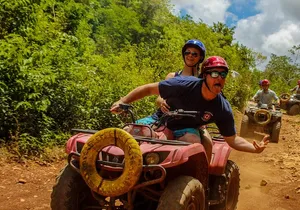 Atv Single from Cancun plus Ziplines circuit and Cenote swim experience