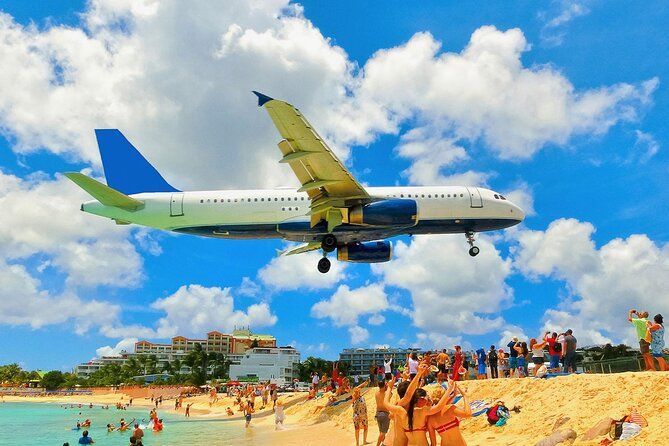 Plane Overhead Maho Beach Day