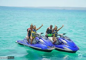 Jet Ski, Bamboo Rafting and Limestone Foot Massage Private Tour