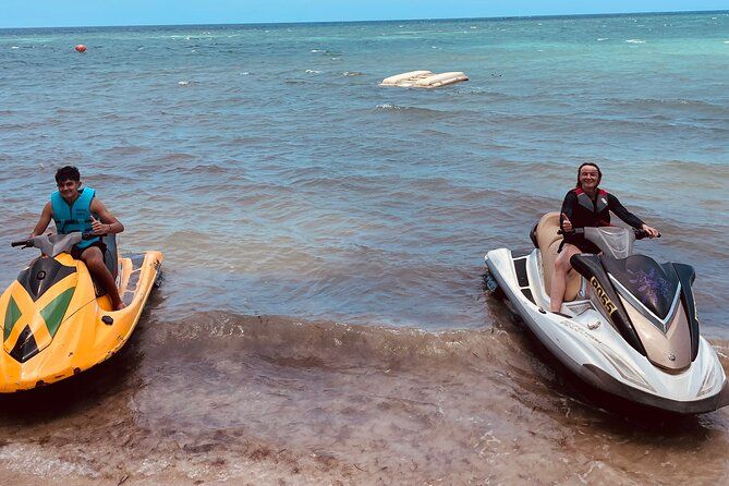 Jetski with Bamboo Rafting with limestone