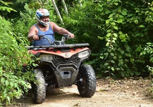 Jungle ATV Adventure Tour with Cenote swim and Zipline activity