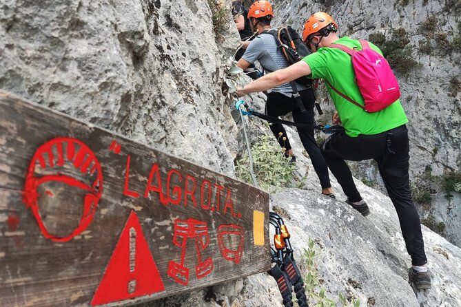 Private La Grota Via Ferrata Climb with Equipment from Athens