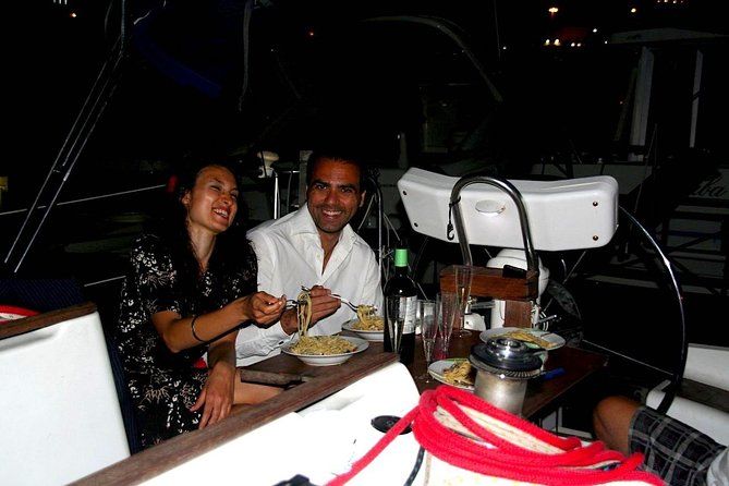 Exclusive dinner on a Taormina sailing boat