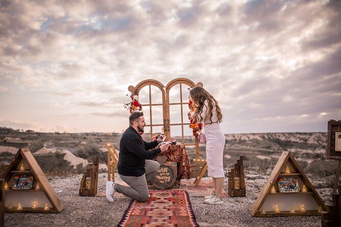 Cappadocia Marriage Proposal At Sunrise Time With Balloon View