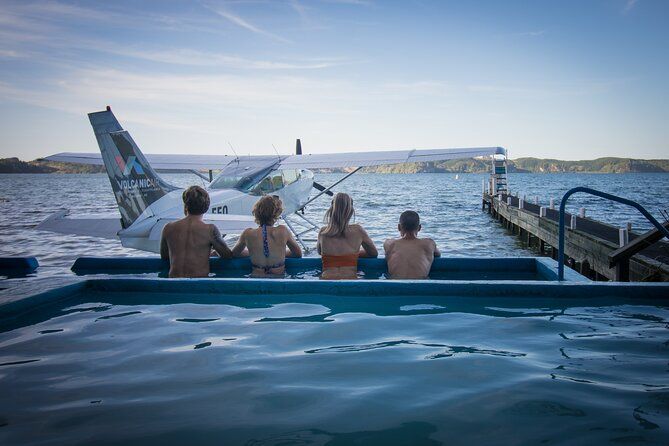 Crater Lakes Scenic Flight with Natural Hot Pool Bathing by Floatplane