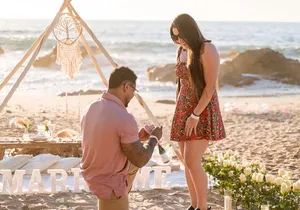 Private Picnic Marriage Proposal by the Sea