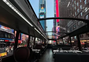 NYC Bustronome Gourmet Sightseeing Dinner tour Panoramic Bus