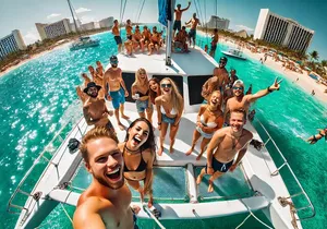 Trip to Isla Mujeres by Catamaran, with snorkeling and drinks