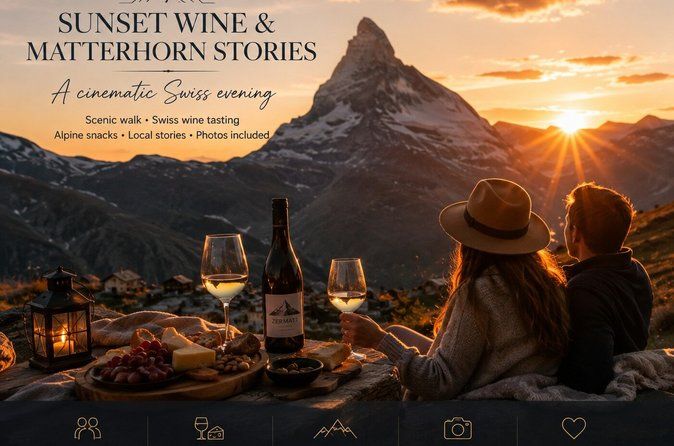 Matterhorn Sunset Wine & Stories - cinematic photos included