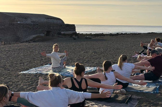 Yoga at the beach in Tenerife
