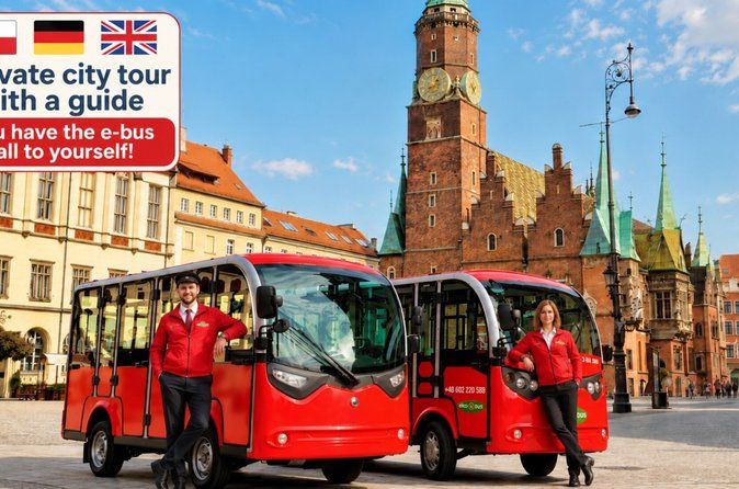 Wroclaw tour with e-bus, 2 h (ENG-GER guide) group 1-4 people.