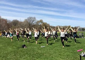 Central Park Yoga Class with a View in the Heart of New York City