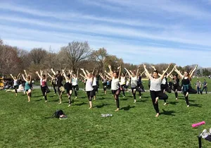 Central Park Yoga Class with a View in the Heart of New York City