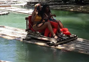 Private Bamboo Rafting along Great River with Pickup
