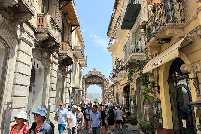 From Messina,Taormina Private Tour and ISola Bella Island Beach