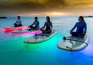 Night SUP Yoga in Honolulu, Hawaii