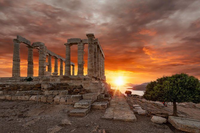 Amazing Sunset at Poseidon's Temple, Cape Sounio