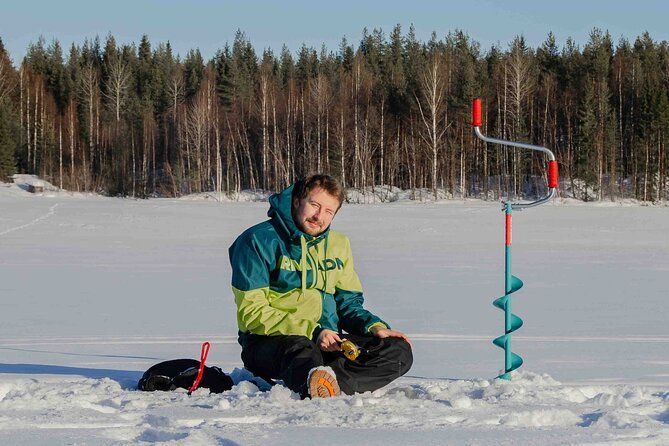 First Ice Fishing Experience in Rovaniemi