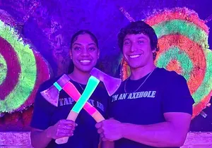 Axe Throwing Las Vegas Neon