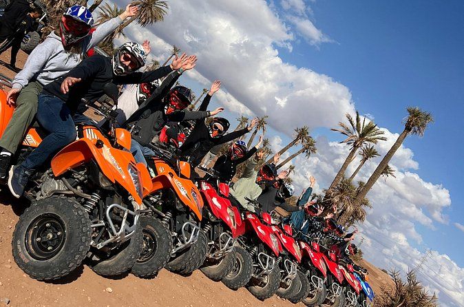 Marrakech Quad Bike Activity in desert palmeraies grove