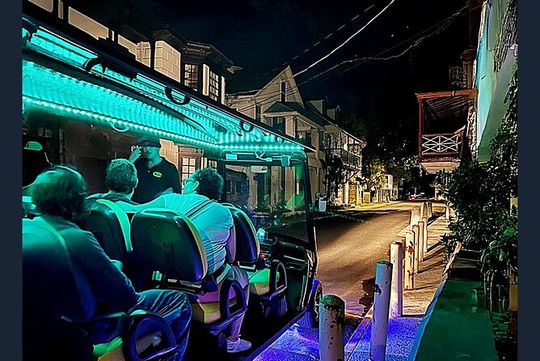 St. Augustine Ghost Tour on Premium Golf Cart with PiCk Up