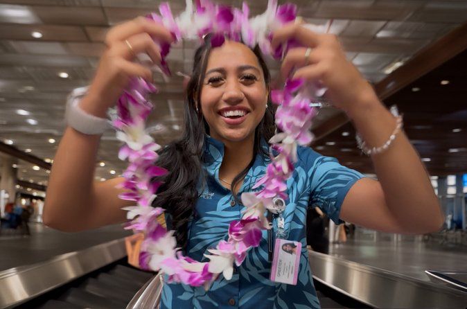 Traditional Airport Lei Greeting on Lihue Kauai
