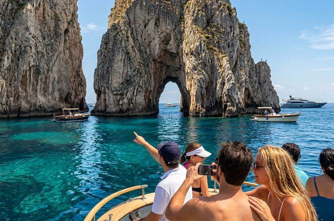 From Positano : Elite Capri Boat Day Free Bar, Brunch & City Walk