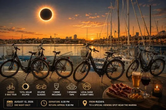 Valencia: Old Town to City of Arts E-Bike Tour+Total Eclipse