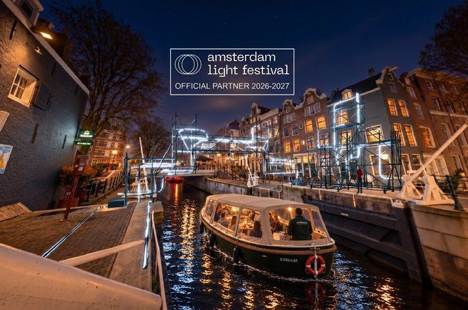 Amsterdam Light Festival Covered Cruise with Glühwein & Snack