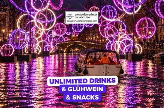 Amsterdam Light Festival: Canal Cruise + Bite & Unlimited Drinks