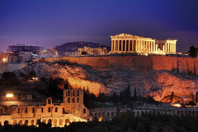 Athens by Night Private Tour with Dinner