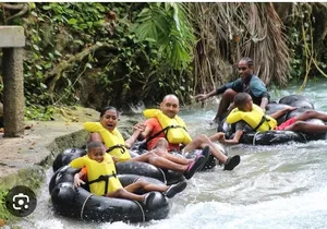 Blue Hole Secret Falls and Calypso River Tubing from Falmouth