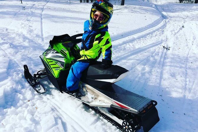Lapland Winter Park Mini snowmobile fun for kids in Rovaniemi