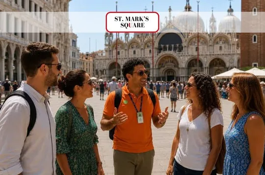 City Center Walking Tour in Venice & Gondola Ride Experience