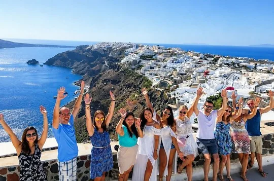 Santorini Island Tour to Oia, Monastery and Black Beach
