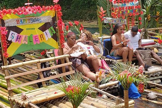 Great River Bamboo Rafting and limestone Foot Massage Tour From Montego Bay