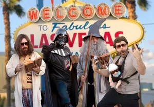 Movie Themed Wedding or Vow Renewal at Las Vegas Sign