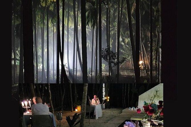 Steak or Lobster dinner in a magical jungle setting.