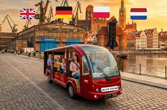 GDANSK City Tour by Golf Cart Live Guide & City Sightseeing 60min