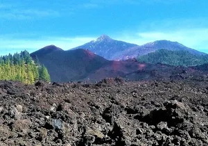 Time travel between volcanoes Trevejo and Chinyero in Tenerife